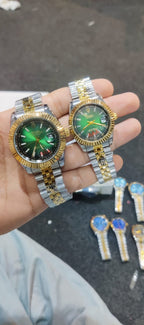 Rolex Datejust-Style Two-Tone Couple Watches