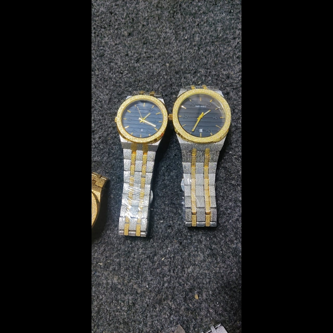 Calvin Klein  Dial Silver Couple Watches – Luxury Edition