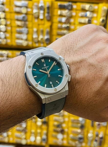 Hublot Classic Fusion Titanium Deep Blue Skeleton