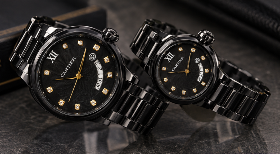 Cartier Ballon Bleu Black Edition – Luxury Couple Watches