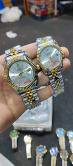 Rolex Datejust-Style Two-Tone Couple Watches