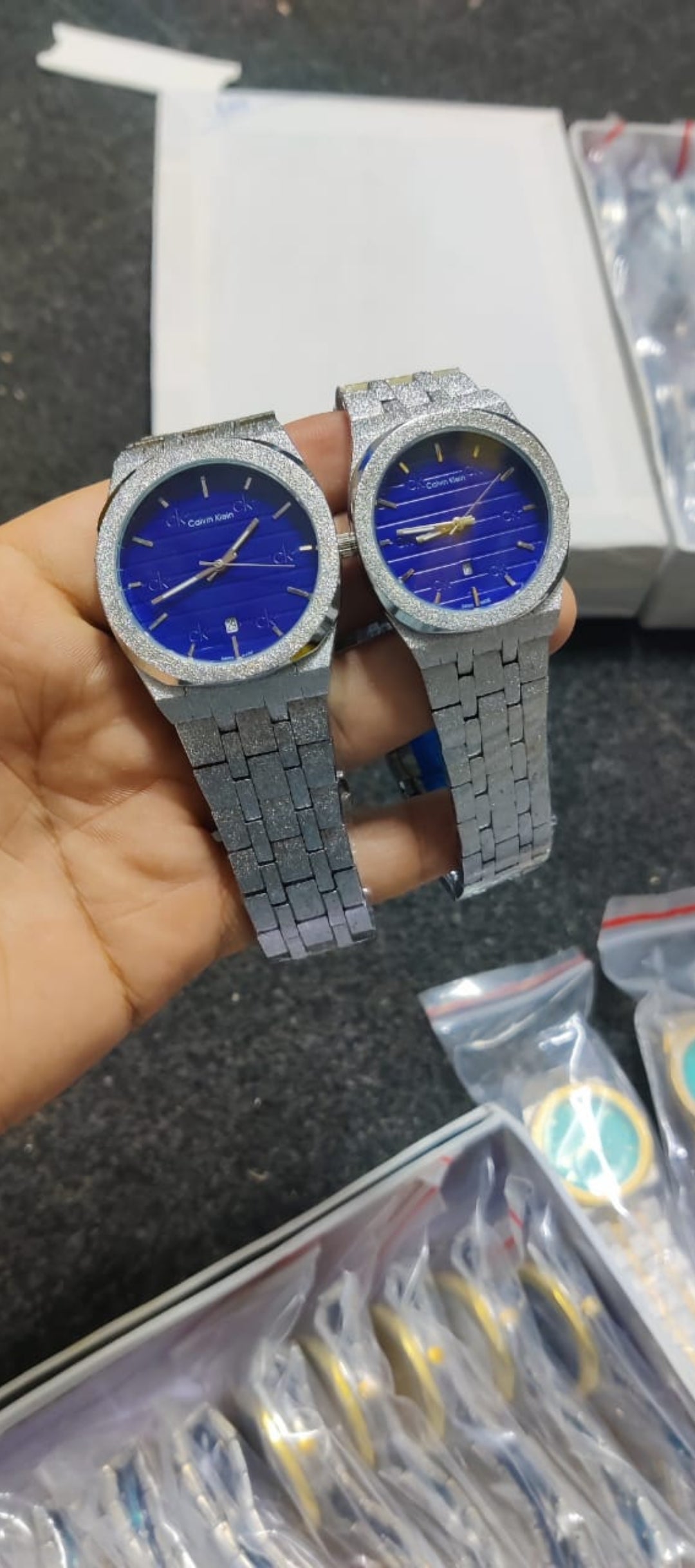 Calvin Klein  Dial Silver Couple Watches – Luxury Edition