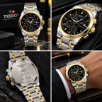 Tissot Chronograph — Bold Swiss Precision in Black & Gold
