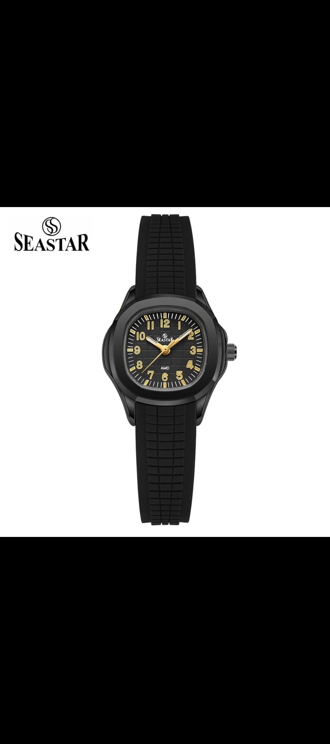 SEASTAR Matte Chocolate Brown Cushion-Case Sports Watch