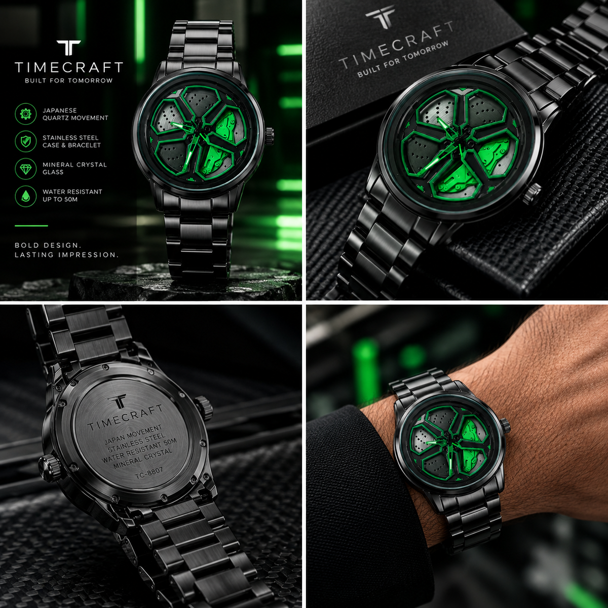 TIMECRAFT Neon Forge — The Future on Your Wrist