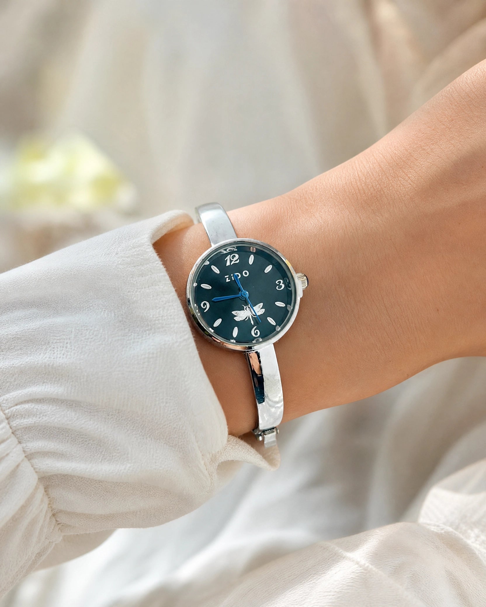 ZIDO Silver-Tone Bee Motif Women's Watch