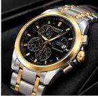 Tissot Chronograph — Bold Swiss Precision in Black & Gold