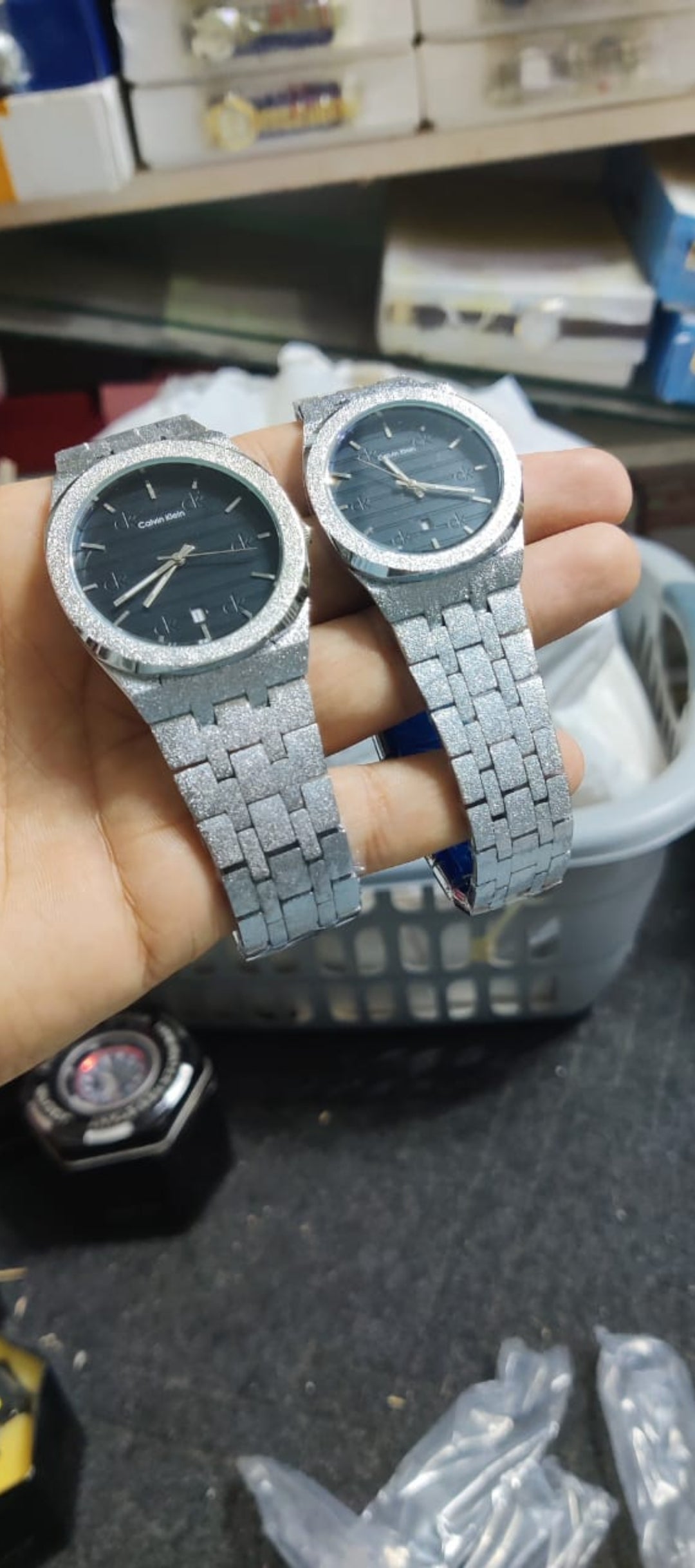 Calvin Klein  Dial Silver Couple Watches – Luxury Edition