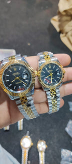 Rolex Datejust-Style Two-Tone Couple Watches