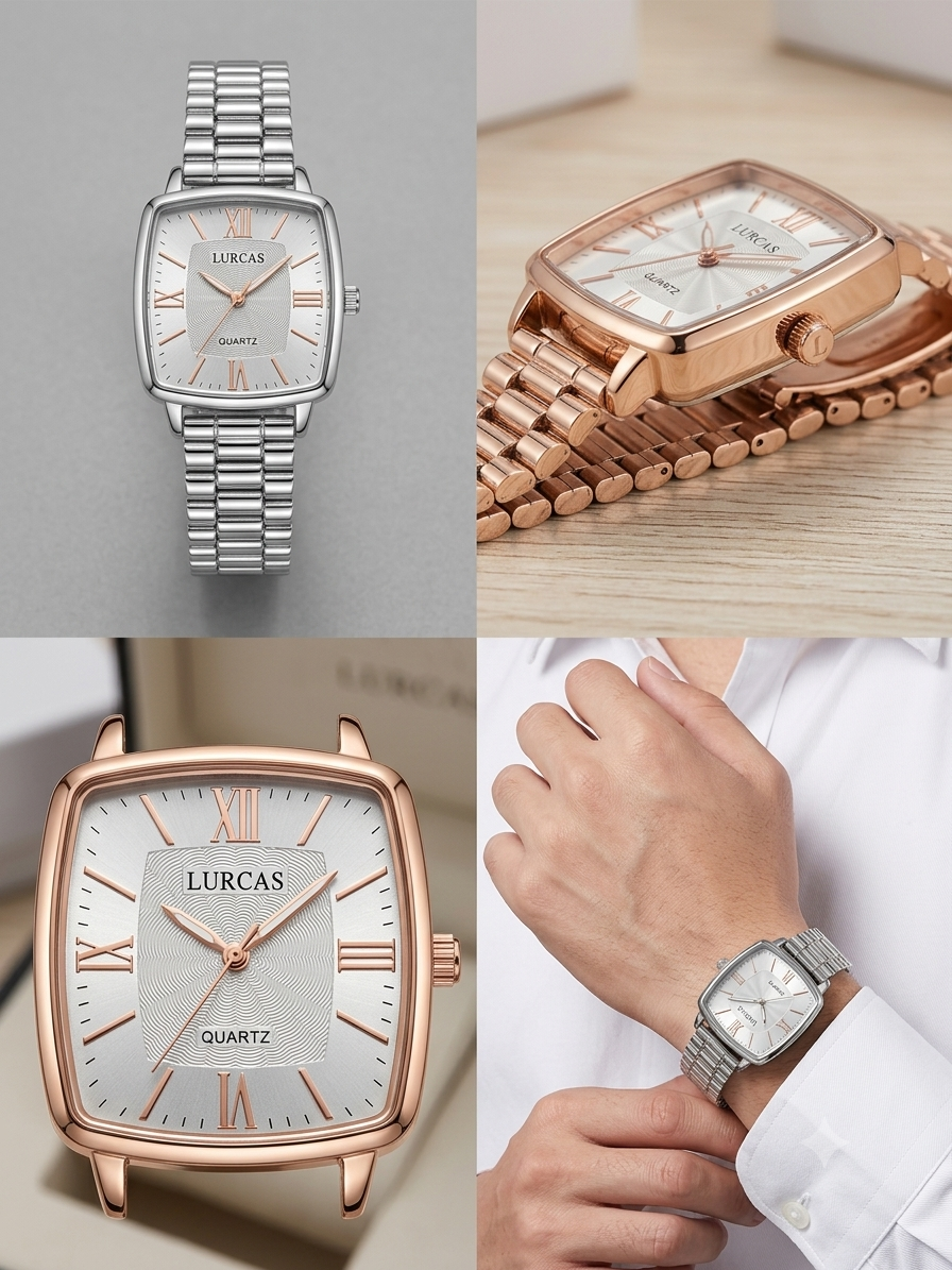 Lurcas Elegance Cushion-Case Quartz