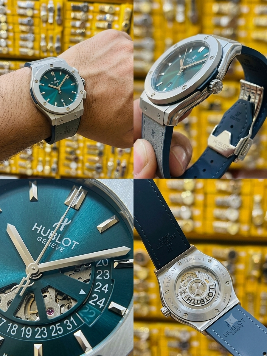 Hublot Classic Fusion Titanium Deep Blue Skeleton