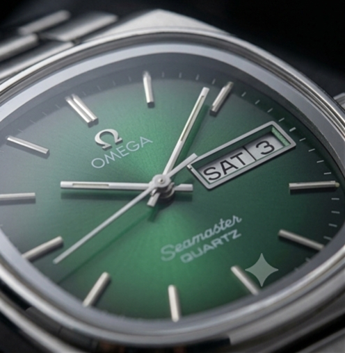 Omega Seamaster Quartz Vintage - Emerald TV Dial