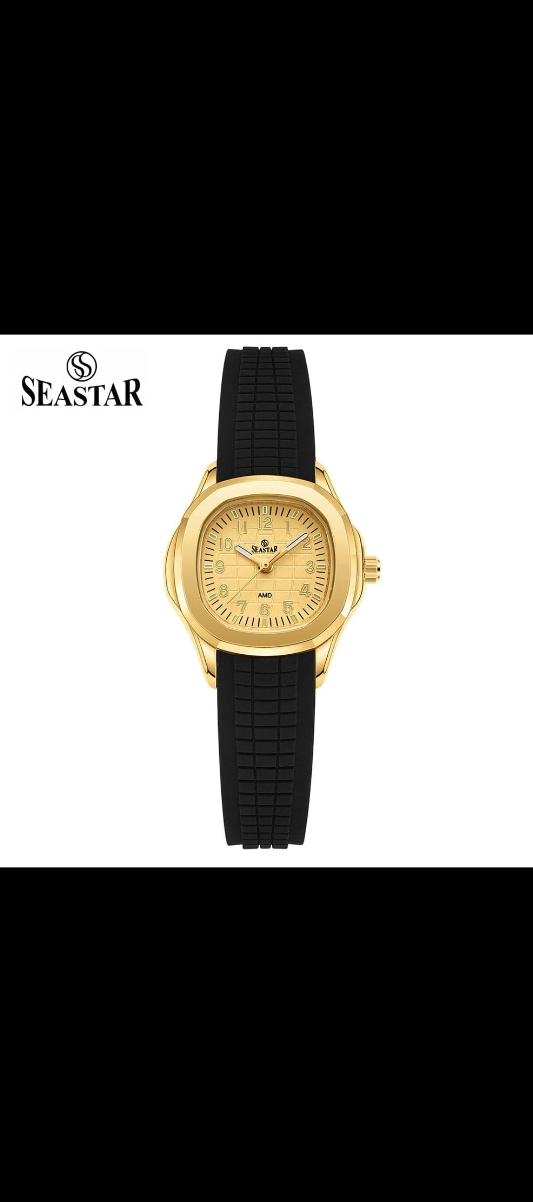SEASTAR Matte Chocolate Brown Cushion-Case Sports Watch
