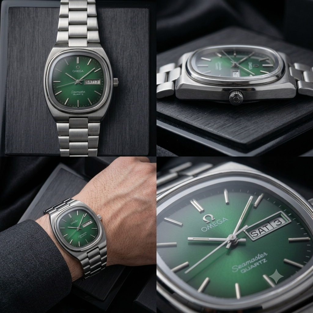 Omega Seamaster Quartz Vintage - Emerald TV Dial